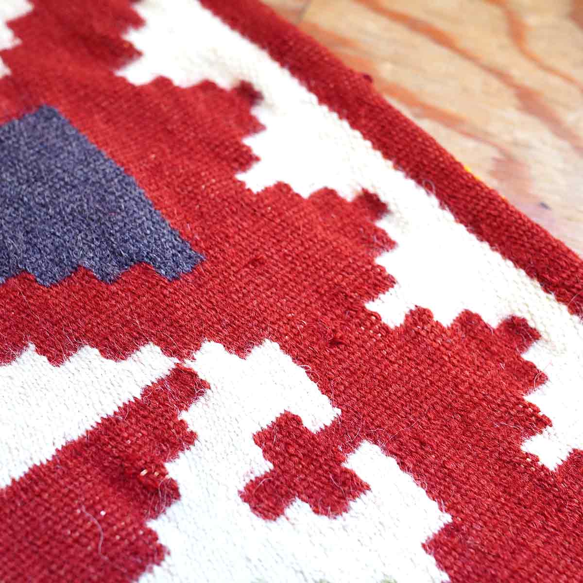 キリム ラグ アクセントラグ 織物 薄手 北欧 ヴィンテージ 中古