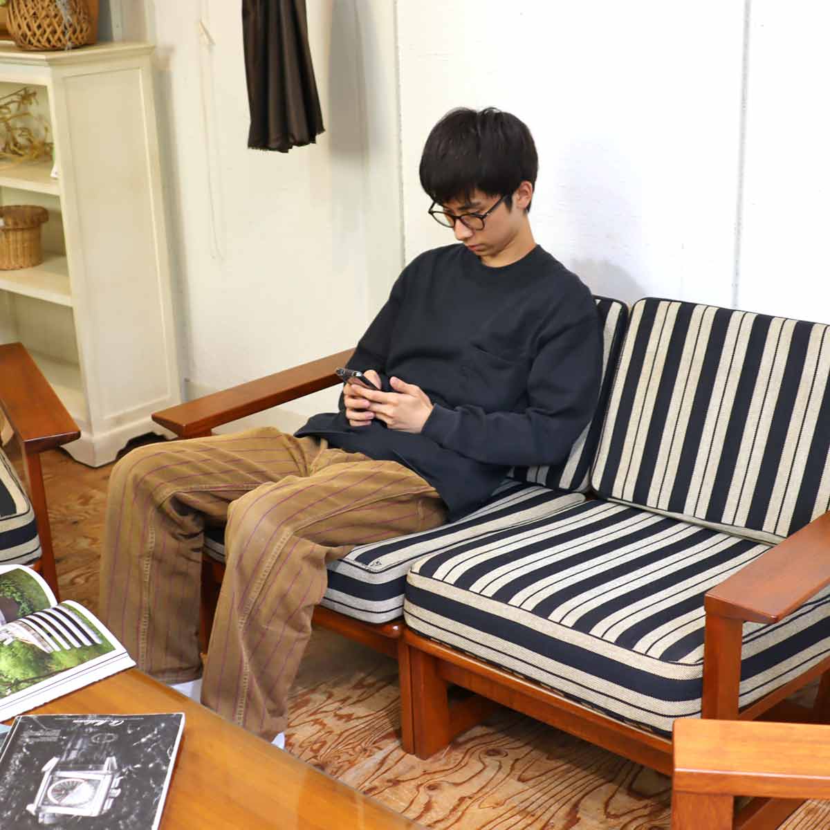 コスガ / KOSUGA セパレート 2人掛け アームソファ チーク材