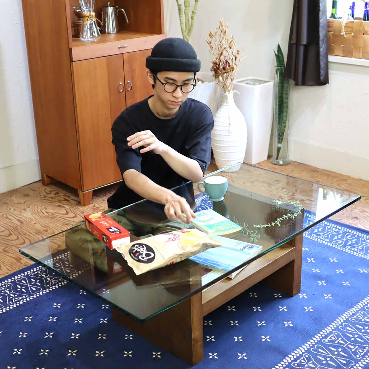 トラックファニチャー / TRUCK FURNITURE オーク ガラストップ ロー