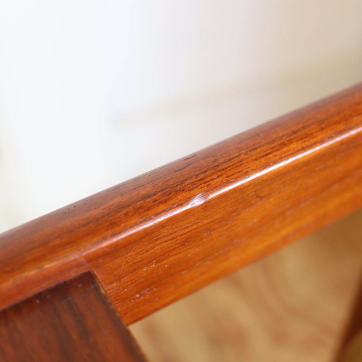 マガジンラック チーク材 デンマーク製 サイドテーブル 雑誌 収納 布