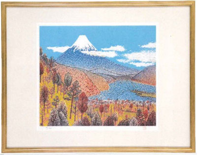 作品名：『日本平よりの富士』 作家：山下 清｜東京都23区・多摩地区の