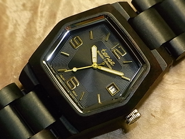 オールブラックモデル【木製腕時計専門店woodwatch.jp】