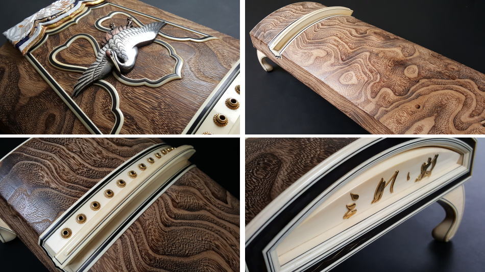 厳選中古品 琴）くり甲琴玉杢・玉縁象牙巻 WKT-TKOTO25【和楽器市場