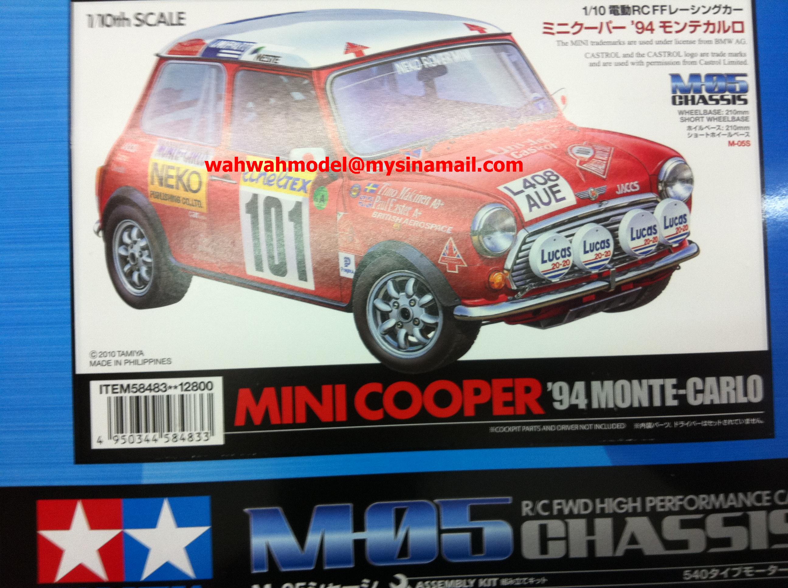 Tamiya 58483 1/10 Mini Cooper '94 Monte Carlo - M05 - WAH WAH