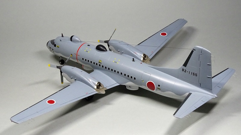 航空自衛隊 電子飛行測定隊 YS-11EB (バンダイ 1/72 改造)＞ 飛行機