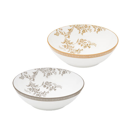 ヴェラ・ウォン ヴェラ レース プラチナ・ゴールド マルチソーサー