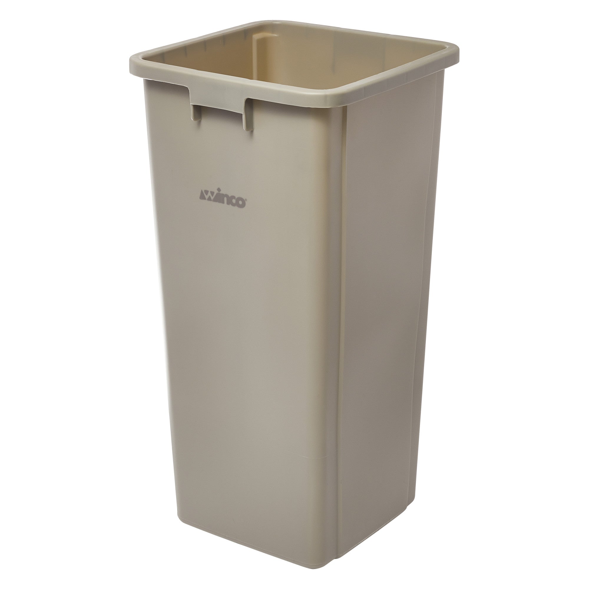 PTCS-23G - Tall Square Trash Can - 23 Gallon, Gray – Winco
