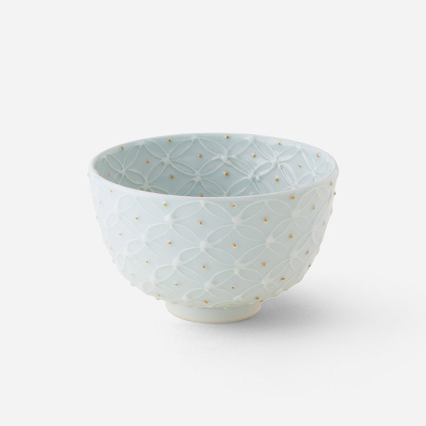 抹茶碗 白磁金銀彩七宝紋 | 西川貞三郎商店