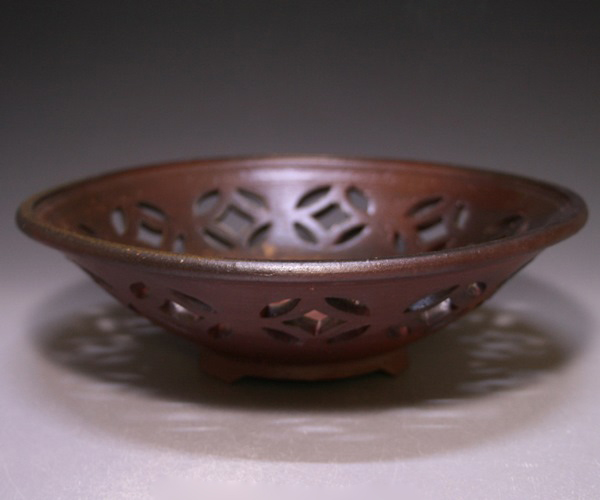 馬場祥輔 作 「備前透し鉢」 ～備前焼専門卸小売店 川口陶楽苑～