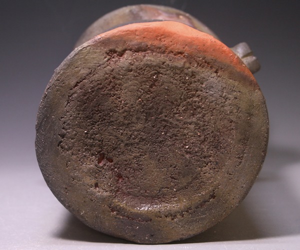 金重晃介 作 「備前耳付花入」 ～備前焼専門卸小売店 川口陶楽苑～