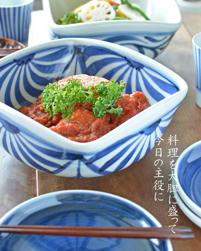 砥部焼の和食器 梅山窯の大鉢 【砥部工房 からくさ】