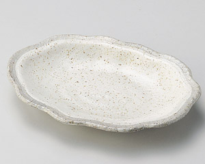 白唐津雲型皿(楕円形の中皿(和食器))|食器通販の陶磁庵