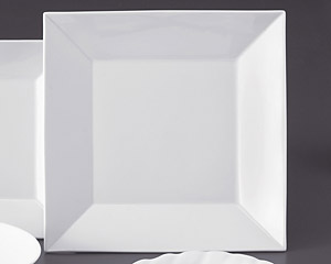 ホワイトスクエアー20cm四角皿(正角皿 Lサイズ)|食器通販の陶磁庵