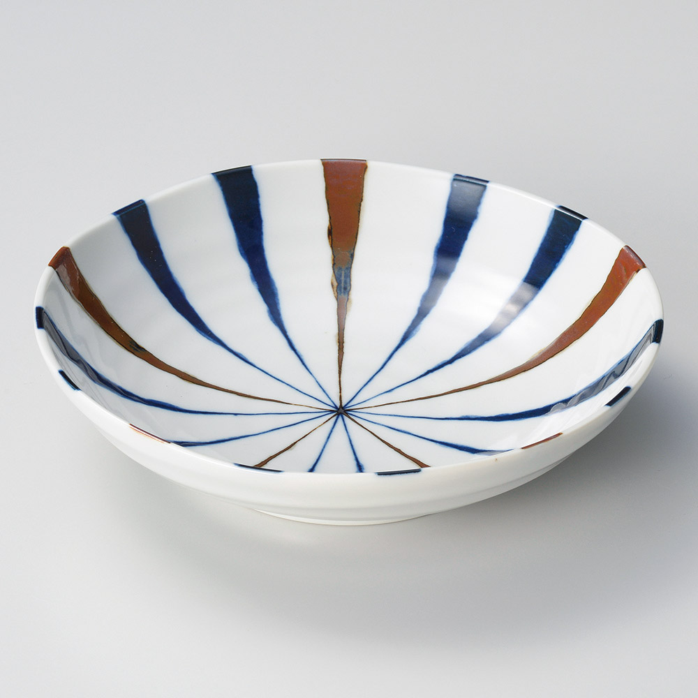 藍十草六兵68深皿(和食器,鉢もの,中鉢)|食器通販の陶磁庵