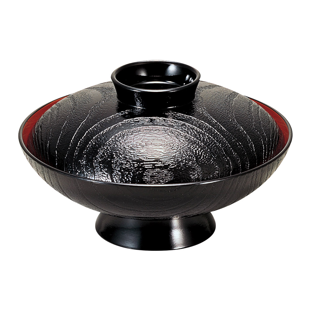 A］7寸大名型丼椀 溜つば金(蓋付の汁椀(漆器・樹脂・木製))|食器通販