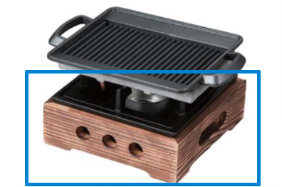 AL・木］160焼杉民芸調コンロ（台付）(卓上コンロ)|食器通販の陶磁庵