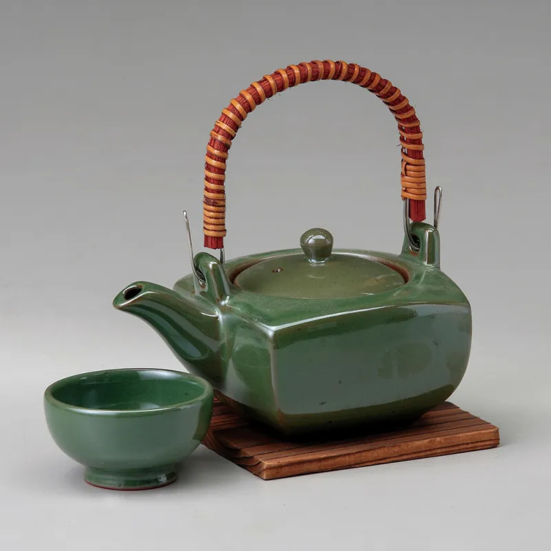 グリーン角形土瓶むし(土瓶むし)|食器通販の陶磁庵