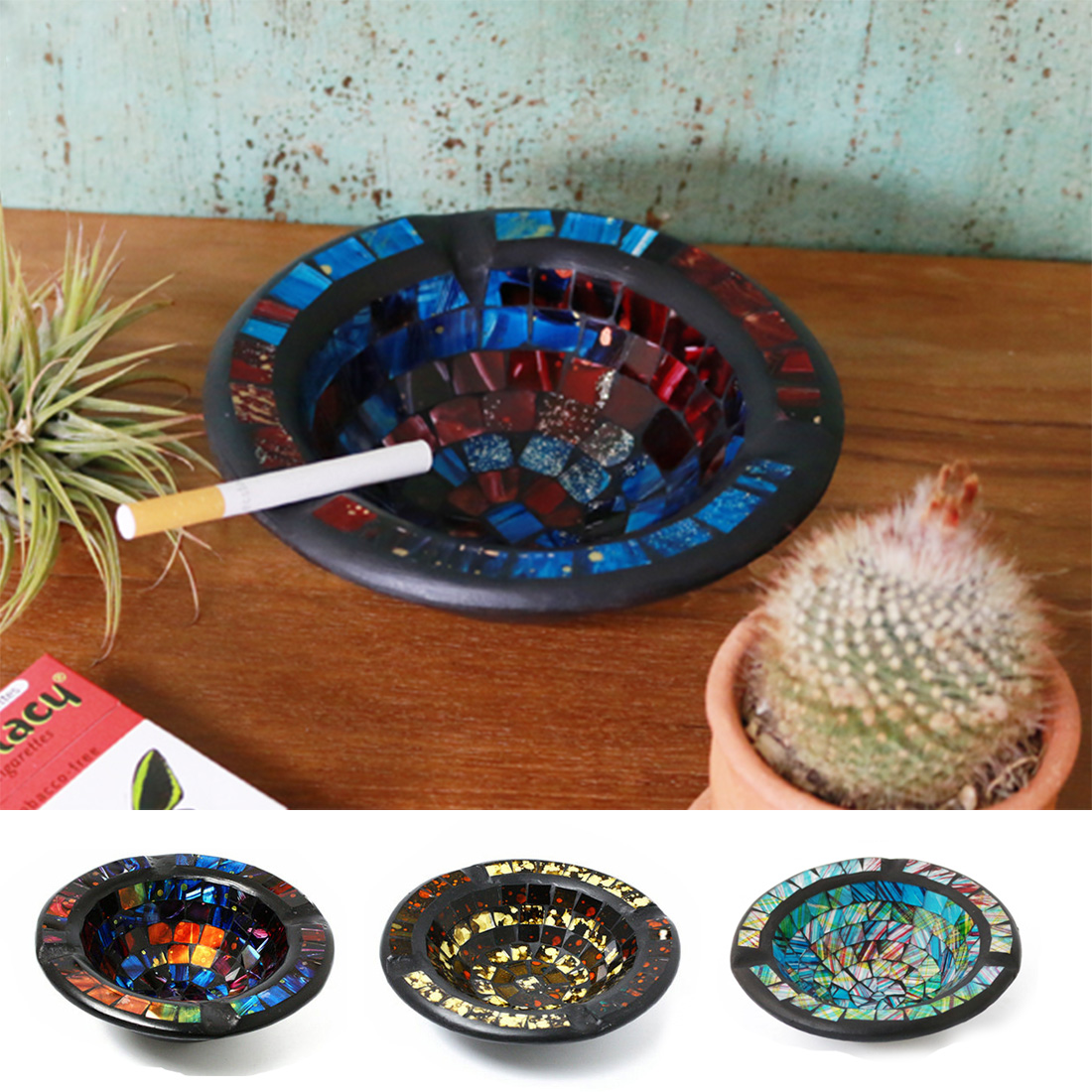 モザイク灰皿 | トモ・コーポレーション｜世界の民芸雑貨卸｜アパレル