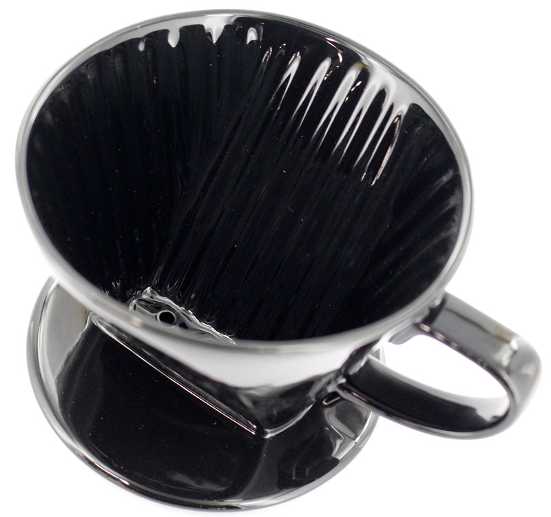 カリタ コーヒードリッパー 102-ロト ブラック 2-4人用 陶器製