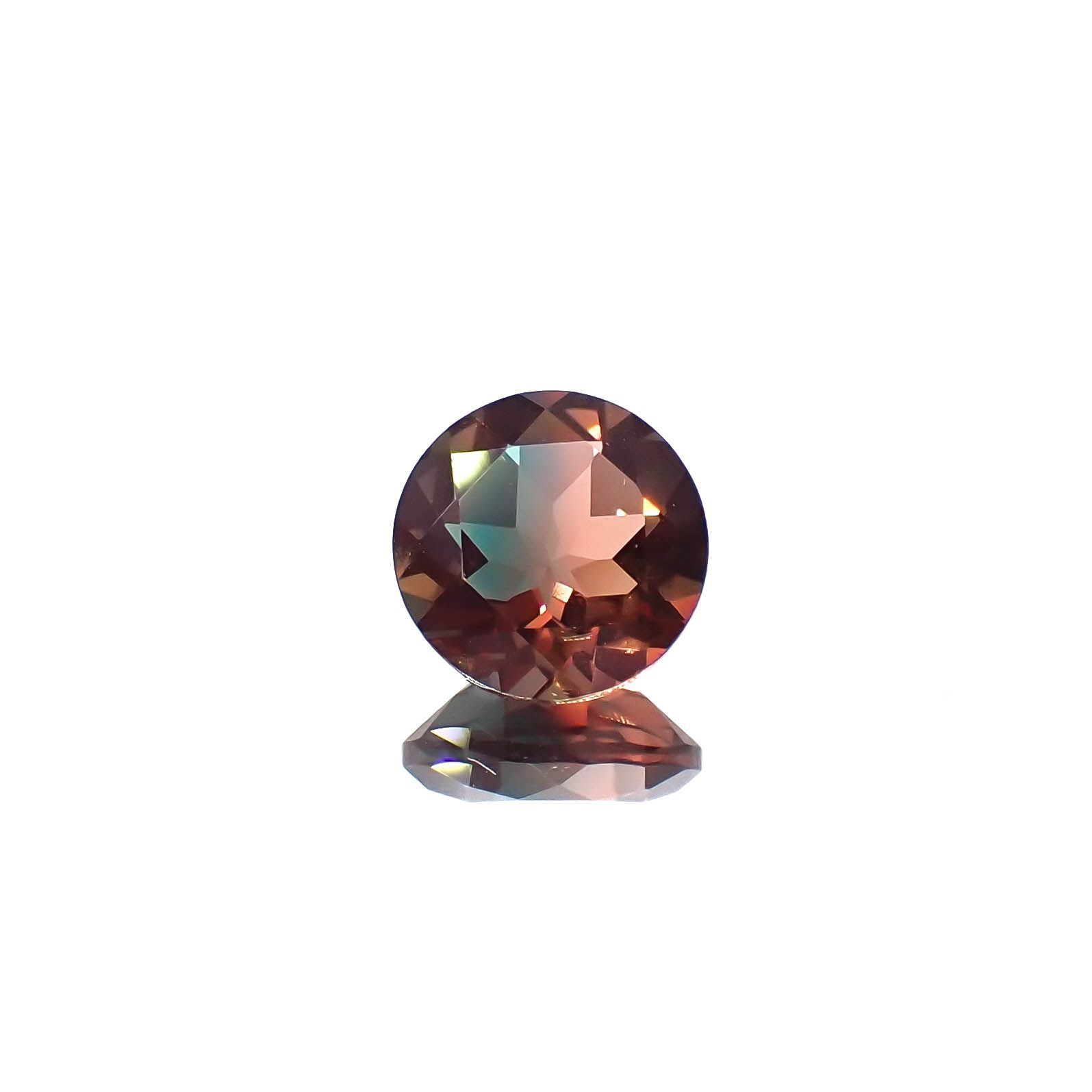 バイカラーアンデシン モンゴル産 1.13ct[230421492]7.1x7.1mm前後