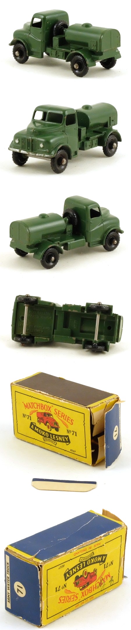 Matchbox 71a Austin 200 gal. Military Water Truck