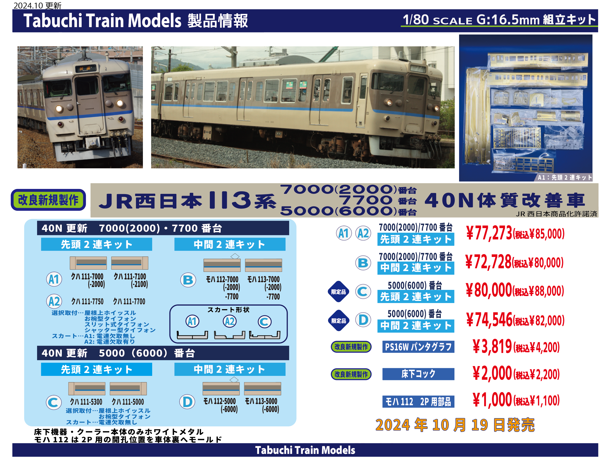 ≪金属製鉄道模型の製作≫株式会社Tabuchi Train Models