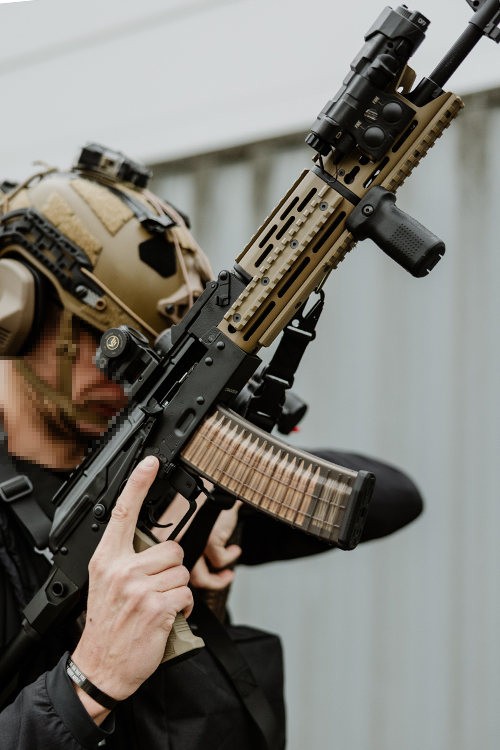 Strike Industries AK-TRAX Rifle Replica ETU Eshooter - Tan [EMG