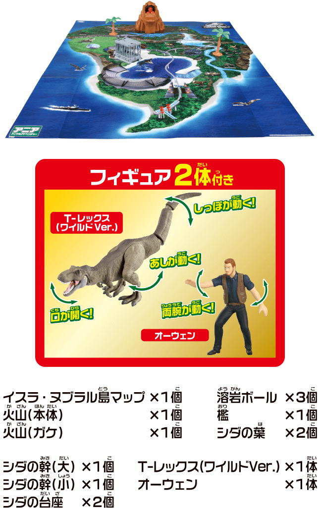アニア ジュラシック・ワールド おおきな恐竜王国マップ｜ジュラシック