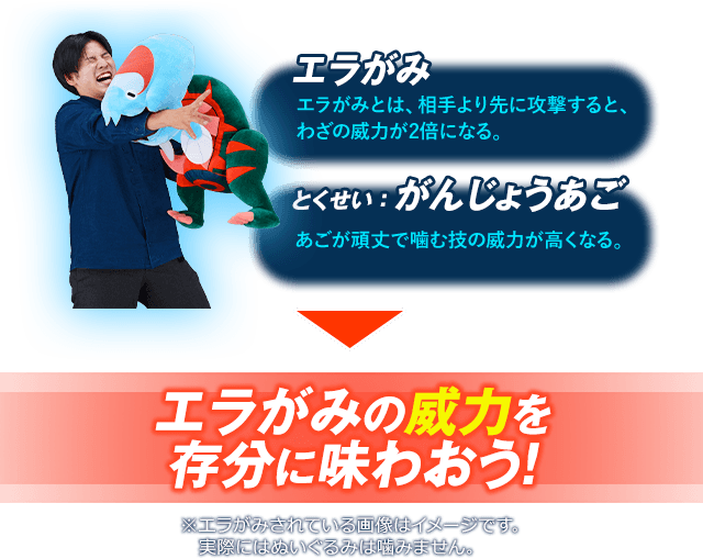 ポケモンぬいぐるみ エラがみ！ウオノラゴン｜ポケットモンスター