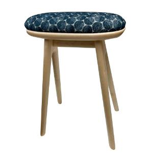 送料込み】オットマン ダークブルー ウォールナット ForestⅡ 松本木工