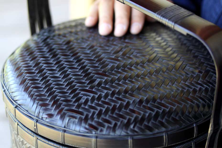 ワケあり一点限り】 染竹二段茶びつ | 虎斑竹専門店 竹虎