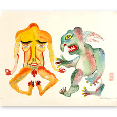 受注制作 ヤン・シュヴァンクマイエル氏原画作品木版画 | 木版印刷