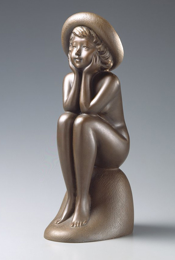 ブロンズ作品「待つ人」 | 彫刻家 玉野勢三 ブロンズ、テラコッタ