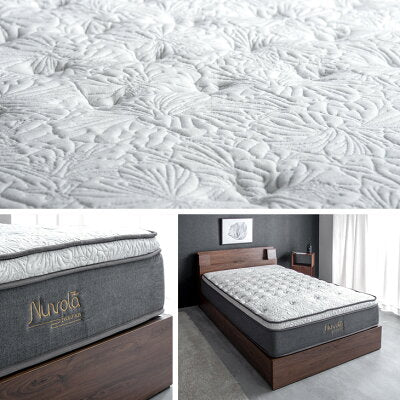 ダブル］極厚28cm ポケットコイルマットレス ピロートップ アロエ加工