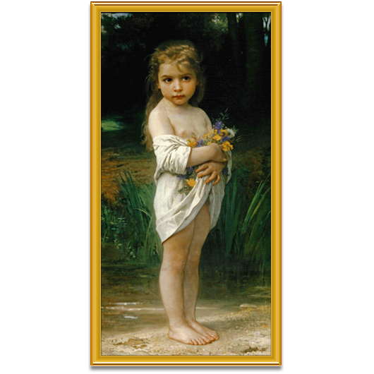 花を摘む少女-たんようギャラリー|