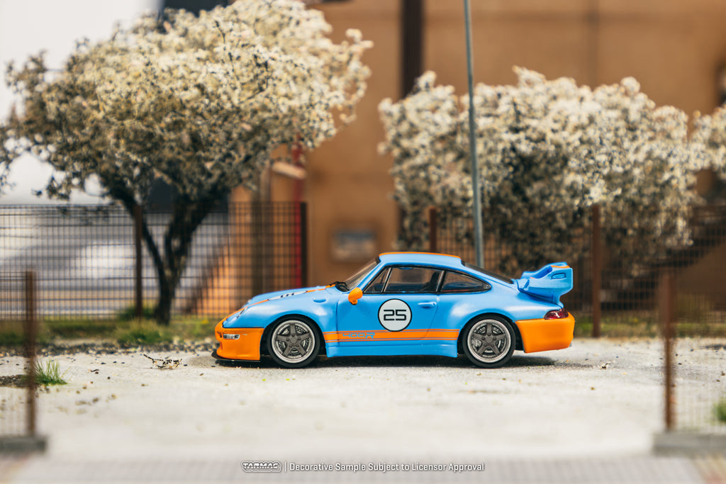 Tarmac Works 1/64 993 Remastered By Gunther Werks Blue / Orange - HOBB