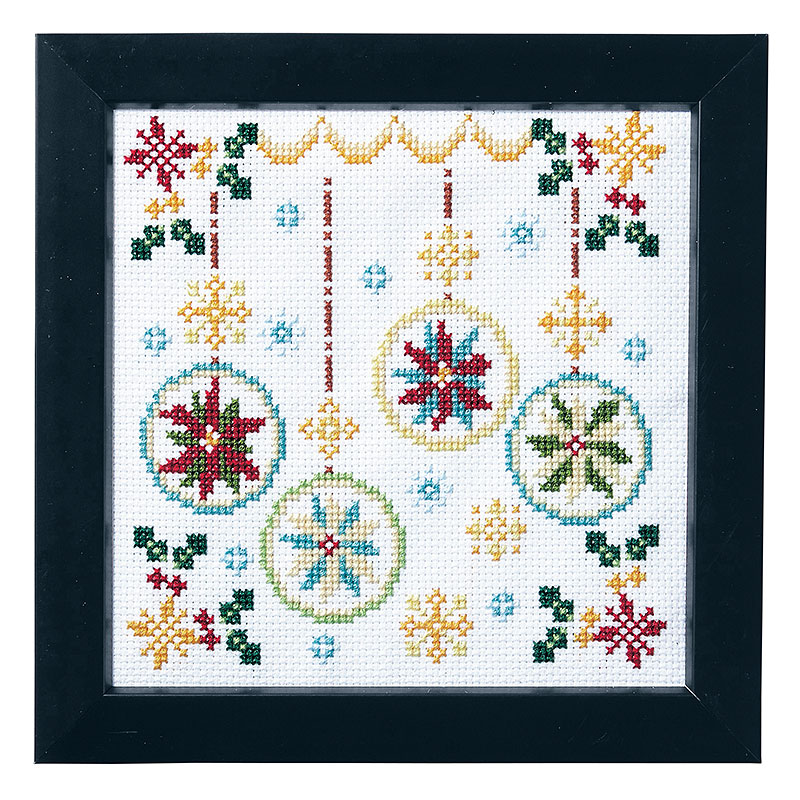 モダンアートなクロスステッチ「クリスマスオーナメント」: キット