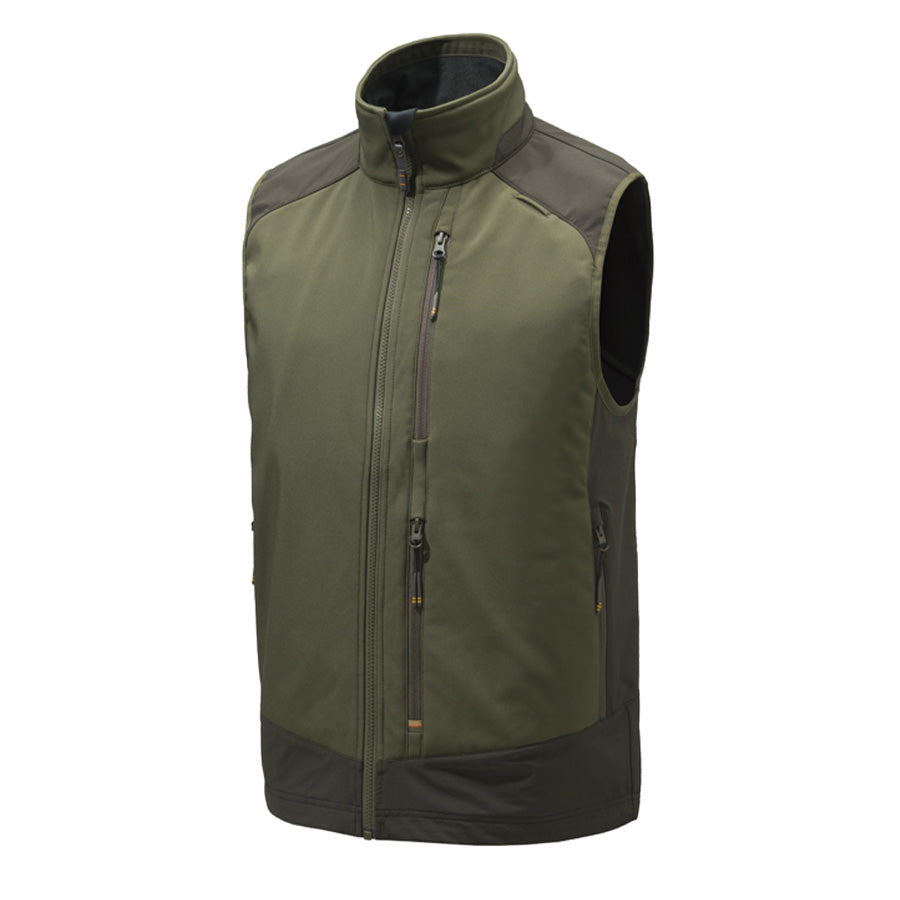 Beretta Butte Softshell Vest Moss / Brown Bark | The Sporting Lodge