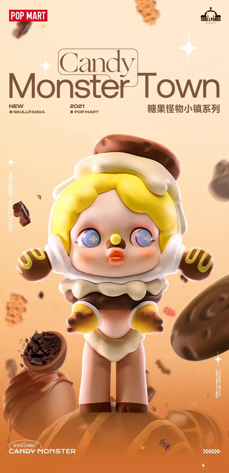 POP MART x Skullpanda Candy Monster Town Blind Box Series - The