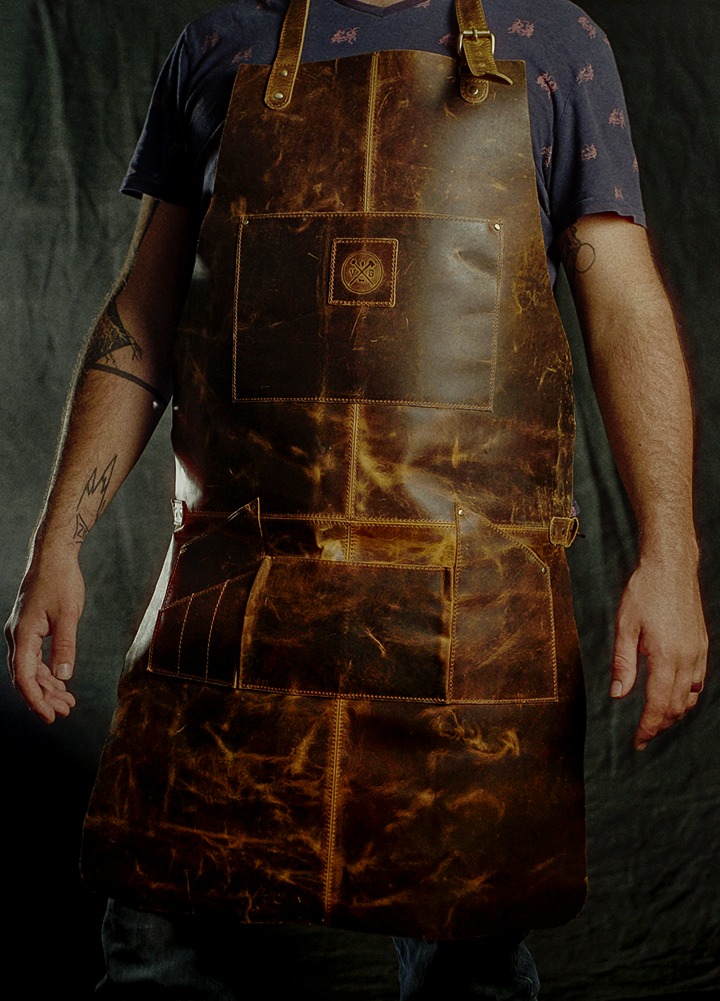 Full Grain Buffalo Leather Apron - Vintage Gentlemen