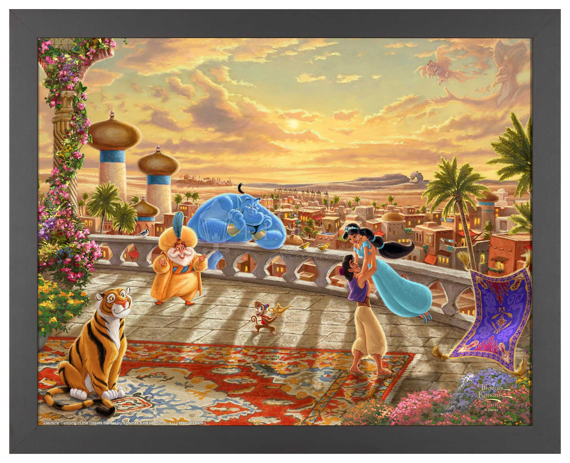 Disney Jasmine Dancing in the Desert Sunset - Art Prints – Thomas