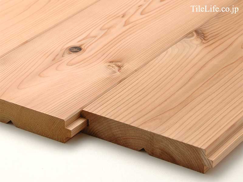 吉野スギ(杉)フローリング 幅広 無垢 無塗装 L=3000 15617TOH | タイル