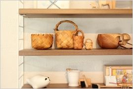 フィンランドの白樺のカゴ