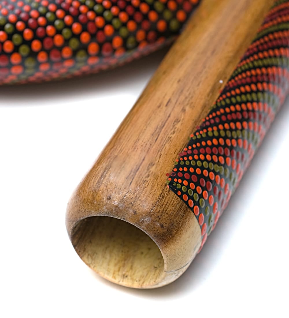 スパイラル・ディジュリドゥ【木目 赤黄系】 の通販[送料無料