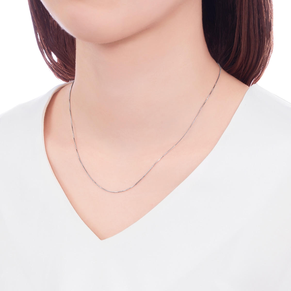 K14ホワイトゴールドネックレス（40cm）(RNC781)|TSUTSUMI（ジュエリー