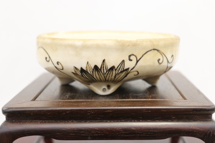 てる子 高級盆栽鉢 A3646☆陶器鉢 ミニ盆栽 小品盆栽☆「送料無料