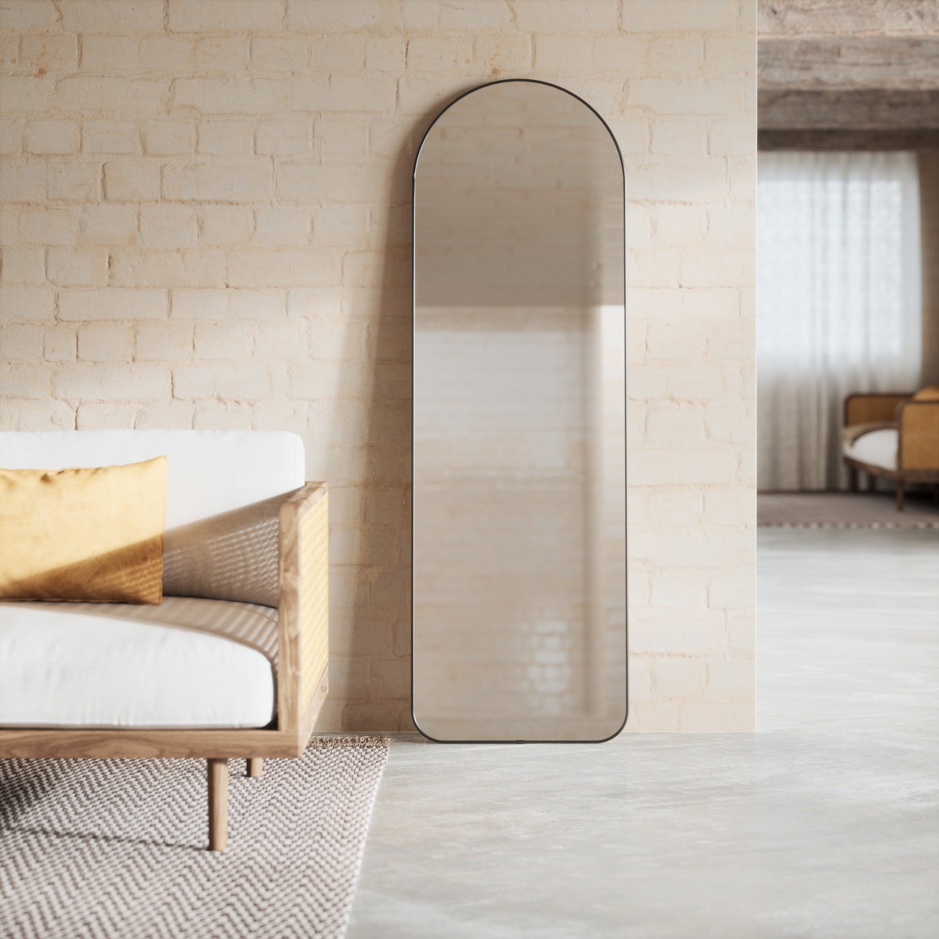 Hubba Modern Arched Leaning Mirror | by Umbra
