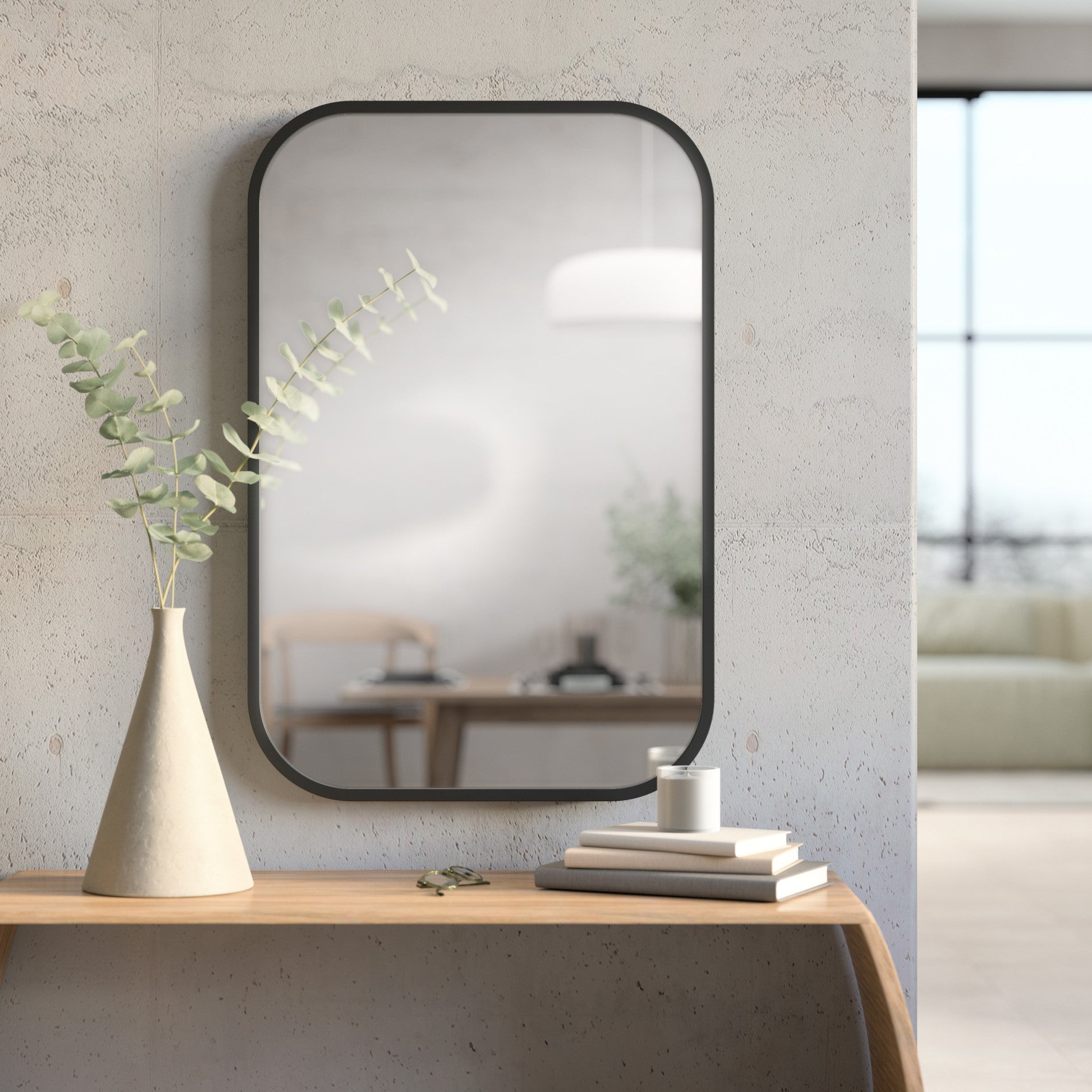 Large Rectangle Wall Mirror - Hub Mirror Rectangle | Umbra