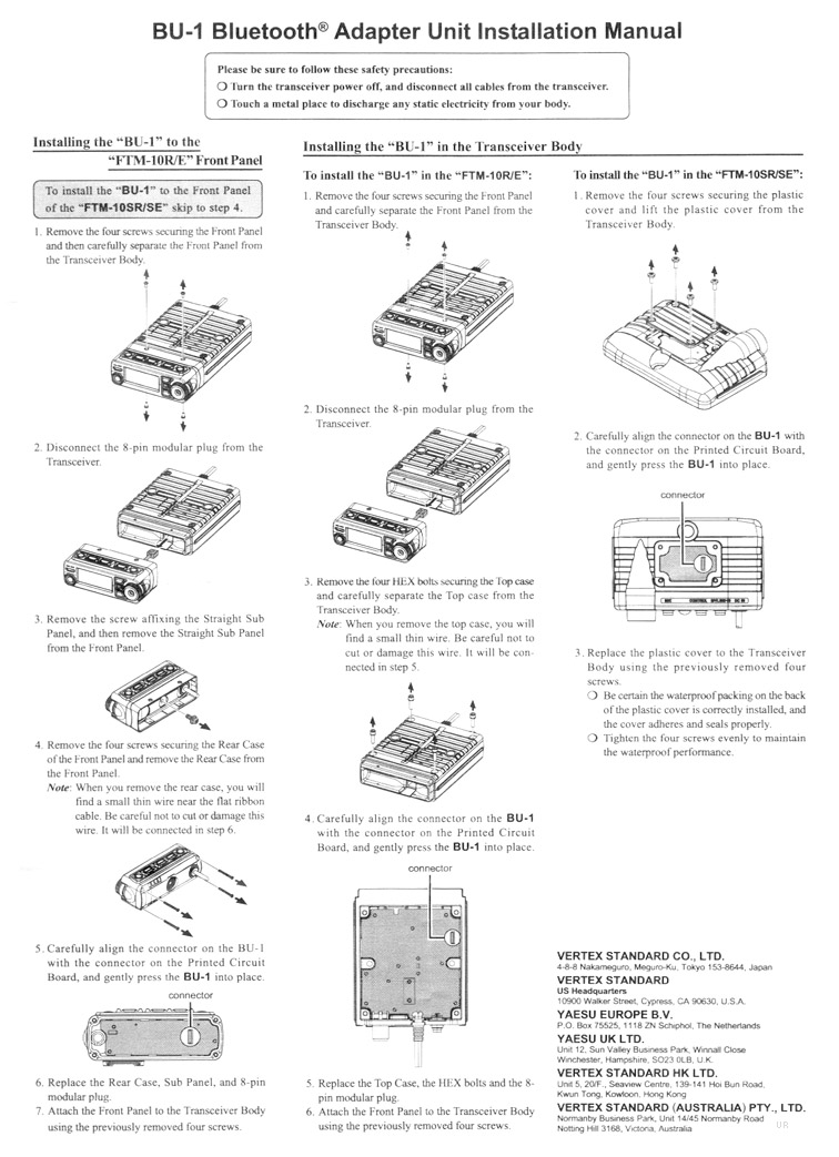 Yaesu BU-1 Bluetooth Adapter