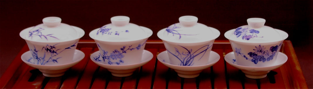 景徳鎮 手作り 手描き蓋碗 君子菊